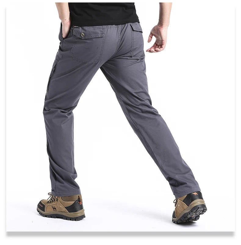 High Quality Men's Cotton Cargo Pants Casual Multiple Pocket Tacitcal Pants Spring Autumn Outdoor Camping Hiking Work Pants - Chrissy's Eye
