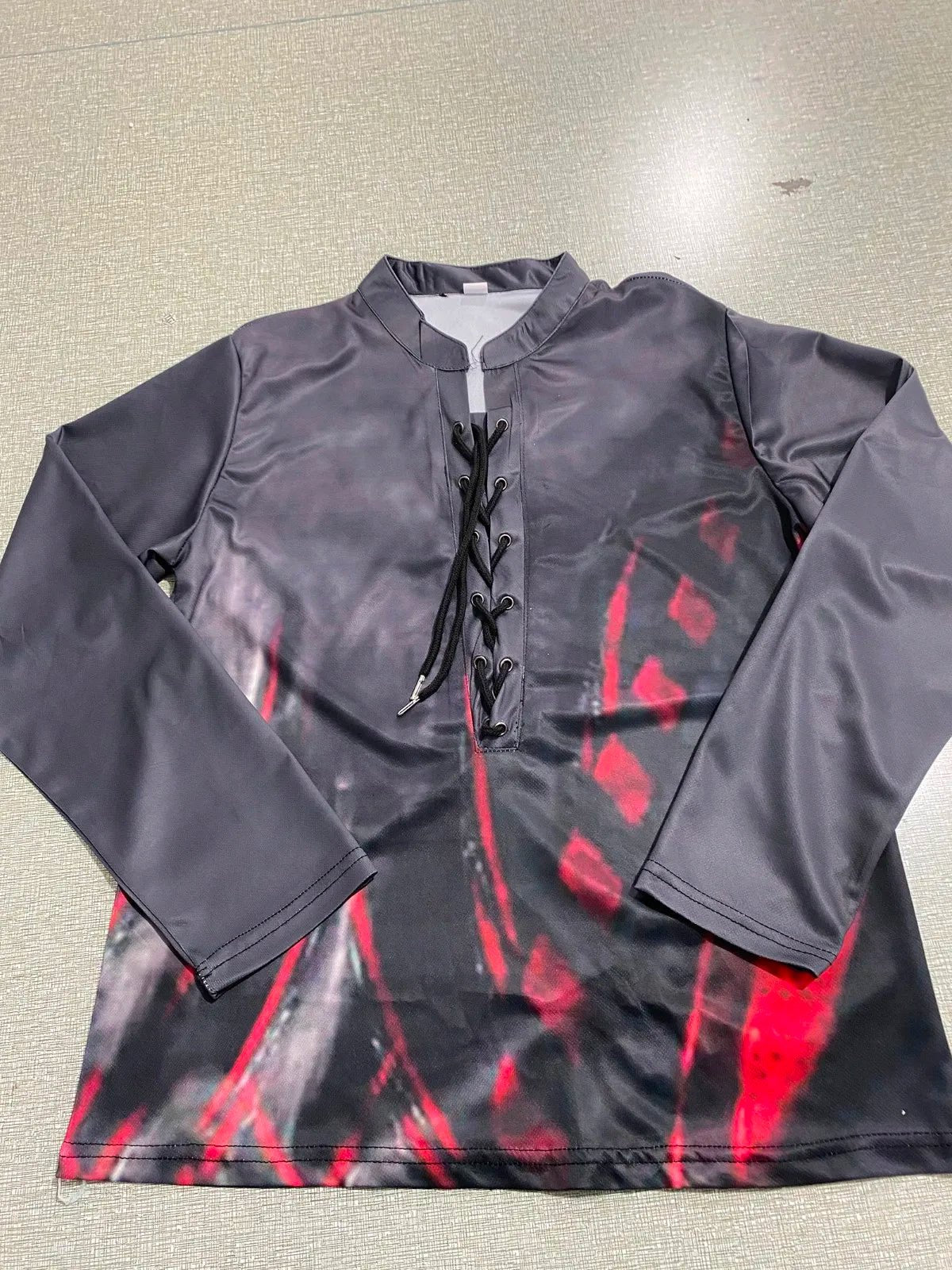 Men'S Short Sleeve T-Shirt Vintage Trend Graphic And Embroidered T-Shirt Drawstring Tie Classic Basic All-Match Tops - Chrissy's Eye