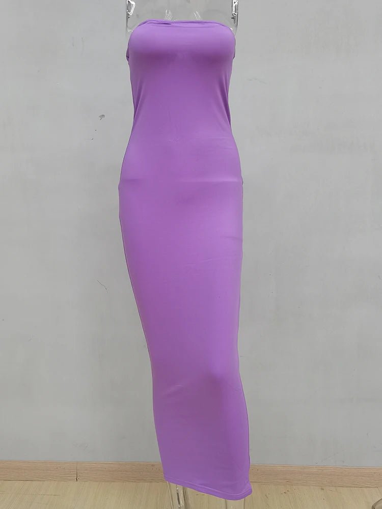 Summer Women's Sexy Sleeveless Chest Wrapped Long Beach Dress - Chrissy's Eye