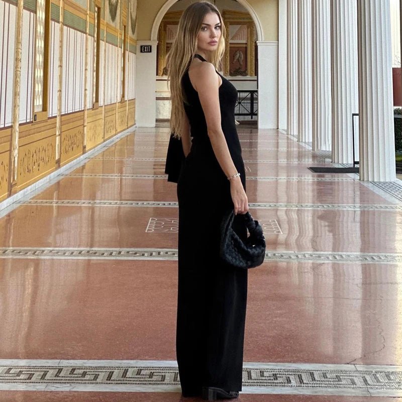 Hugcitar Fashion Solid O Neck Sleeveless Patchwork Sexy Bodycon Maxi Prom Dress Summer Women Clothes Party Festival Club Y2K - Chrissy's Eye