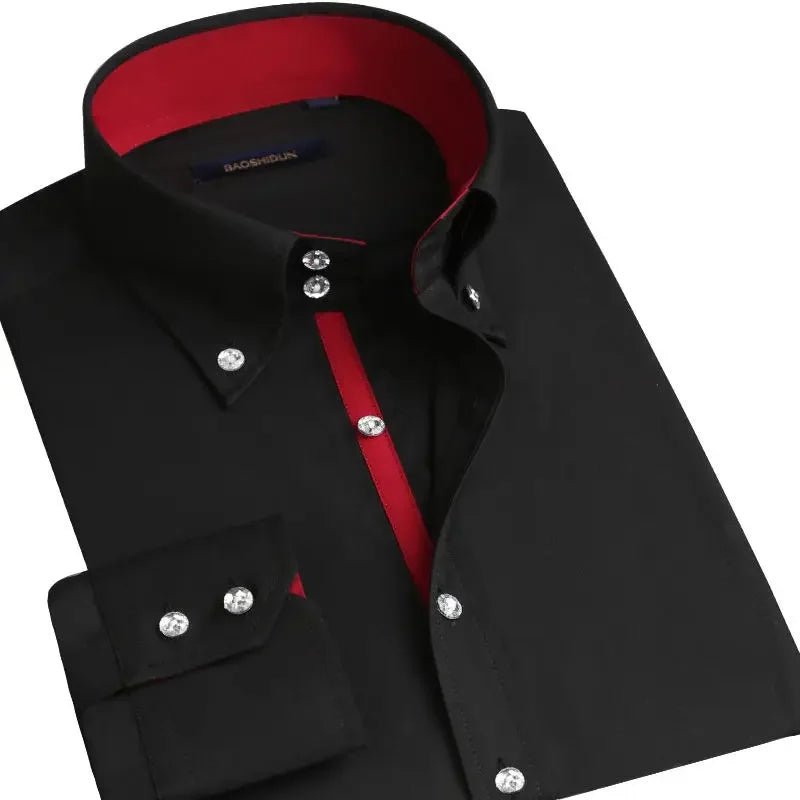 Dress Shirt for Men Button-down Collared Formal Business Long Sleeve Casual Fashion Slim Fit - Chrissy's Eye