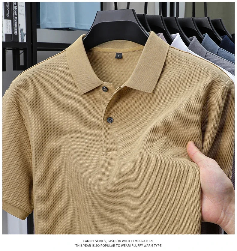 Men's 100% Cotton Polo Shirt -Breathable, 19 Colors, Silk-Like Finish - Chrissy's Eye