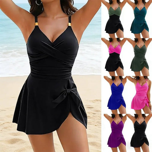 European and American one-piece swimsuit 2026 new women's swimsuit slim fit white beach style - Chrissy's Eye