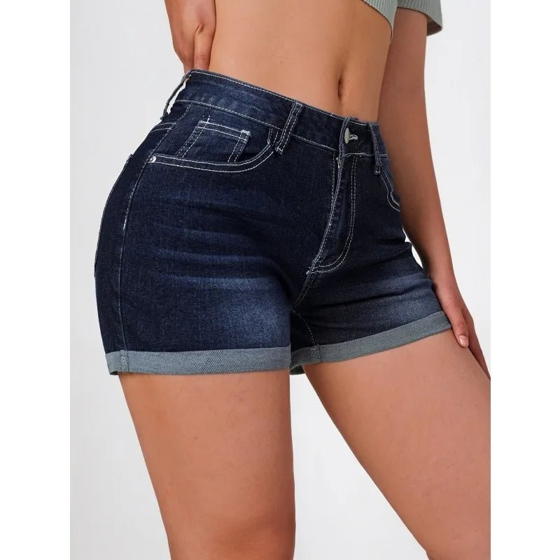 Shorts Female Jeans Denim Shorts Elastic Comfortable Versatile Blue Denim Summer Spring Women Fashion - Chrissy's Eye