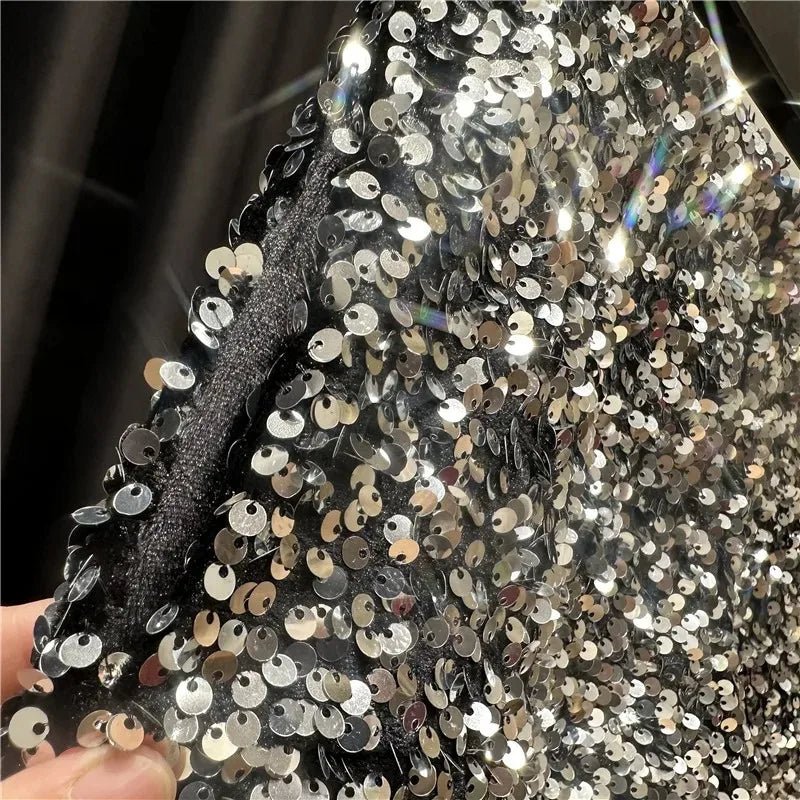 New Autumn Black Velvet Shorts Women Sequined Shiny Versatile Short Pants Clubwear Shorts Hot Pants High Street - Chrissy's Eye