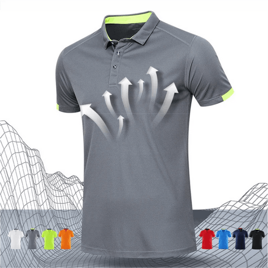 Summer Quick Drying Short Sleeved Polo Shirt Golf Jersey Company Group Breathable Fitness Lapel Sports Sleeved 8-Color Large Top - Chrissy's Eye