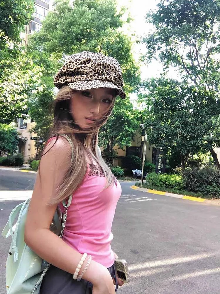 Vintage Leopard Print Stitched Crop Top - Chrissy's Eye