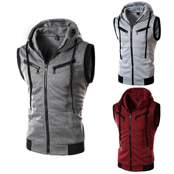 Spring Sweater Vest Men's No Sleeve Retro Casual Knitted Pullover Men Wild Slim Knitting Sweaters Mens Clothes - Chrissy's Eye