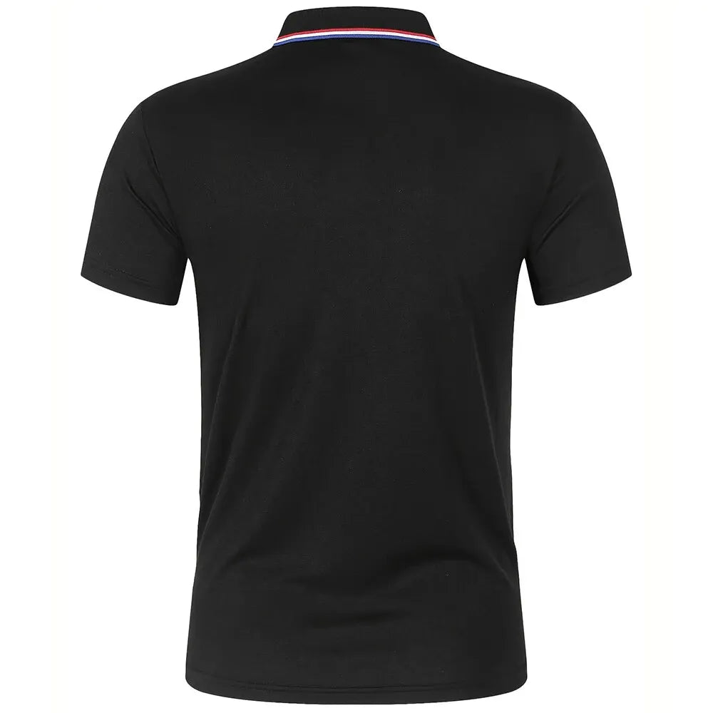Men's Summer Casual Breathable Comfortable Polo Shirt Men's Solid Color High Quality Short Sleeve T-Shirt - Chrissy's Eye