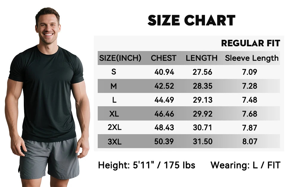5Pcs Men's Quick Dry Basic Short Sleeve Gym Running Street Outdoor Exercise Sport Shirt Tops Lightweight - Chrissy's Eye