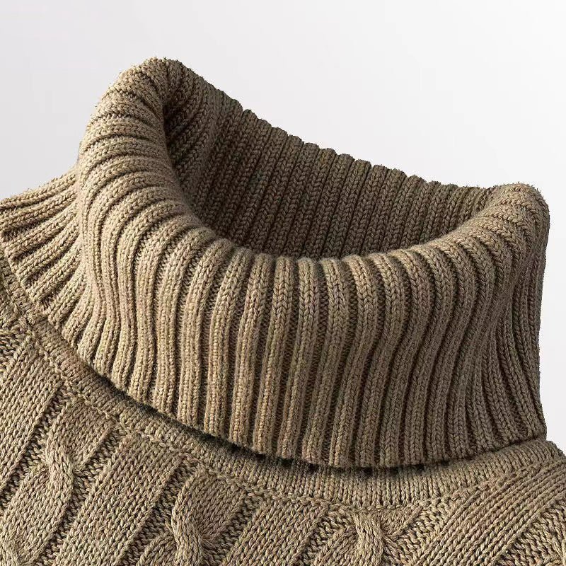 Men's Midweight Knit Turtleneck Sweater - Chrissy's Eye