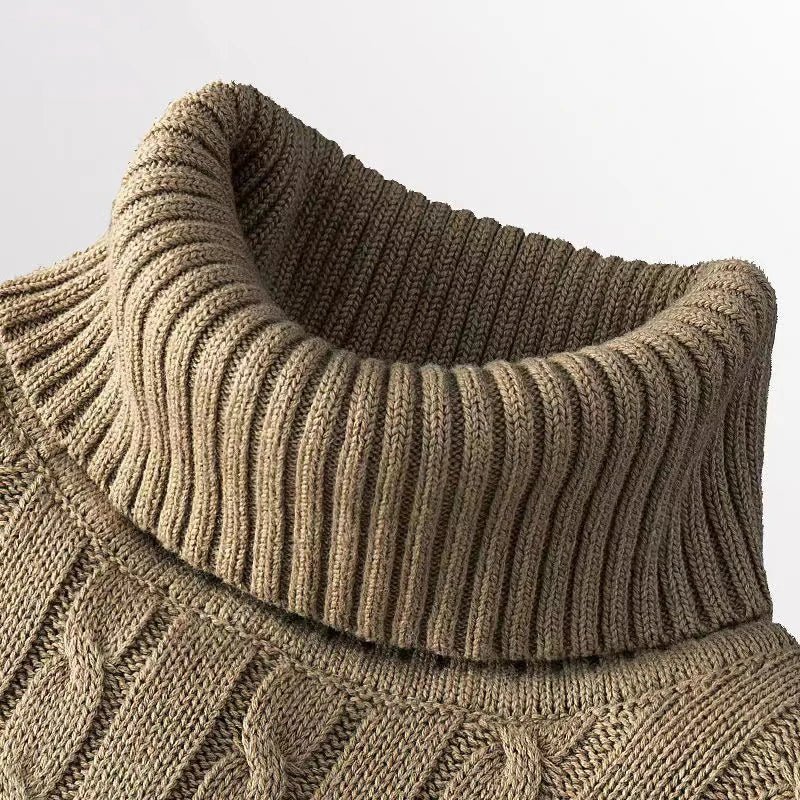 Men's Midweight Knit Turtleneck Sweater - Chrissy's Eye