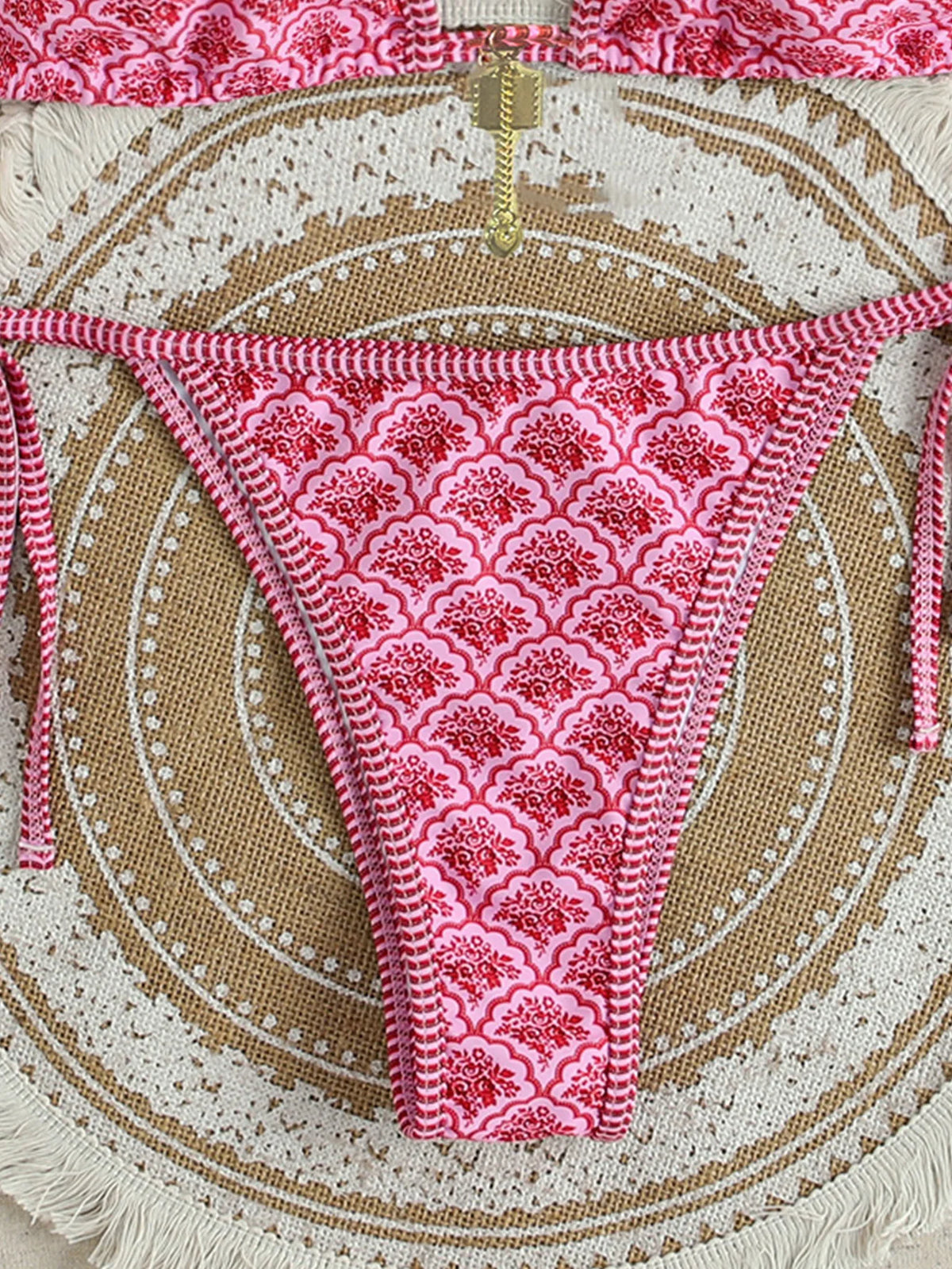 "2026 New Triangle Bikini Set - Floral Print Push Up Swimsuit & Brazilian Bottoms" - Chrissy's Eye