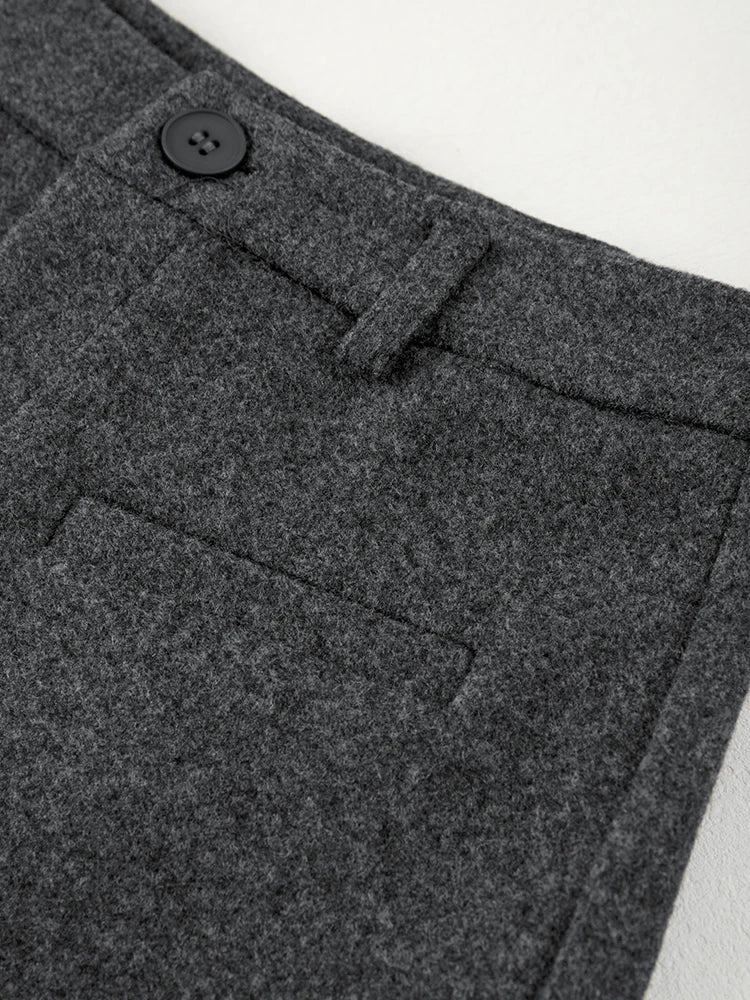 Women's 2025 Winter Thick Wool Blend Shorts - Korean High Waisted Slimming Bodycon 3/4 Booty Shorts - Chrissy's Eye