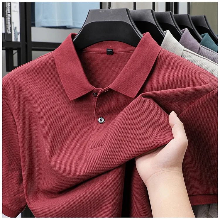 Men's 100% Cotton Polo Shirt -Breathable, 19 Colors, Silk-Like Finish - Chrissy's Eye