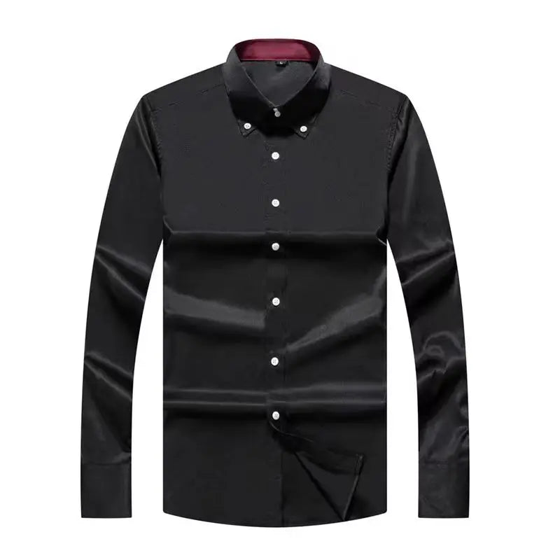 Dress Shirt for Men Button-down Collared Formal Business Long Sleeve Casual Fashion Slim Fit - Chrissy's Eye