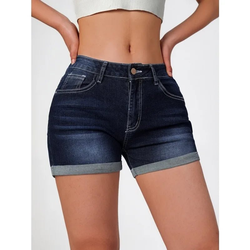 Shorts Female Jeans Denim Shorts Elastic Comfortable Versatile Blue Denim Summer Spring Women Fashion - Chrissy's Eye