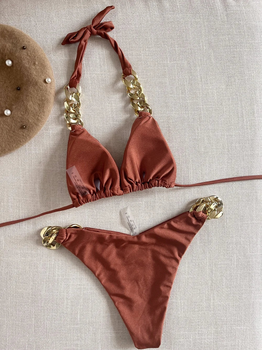 RUOTONGSEPT New Sexy Bikini 2023 Triangle Bathing Suit for Women Brazilian Bikini Set 2-piece Halter Swimwear Push Up Swimsuit - Chrissy's Eye