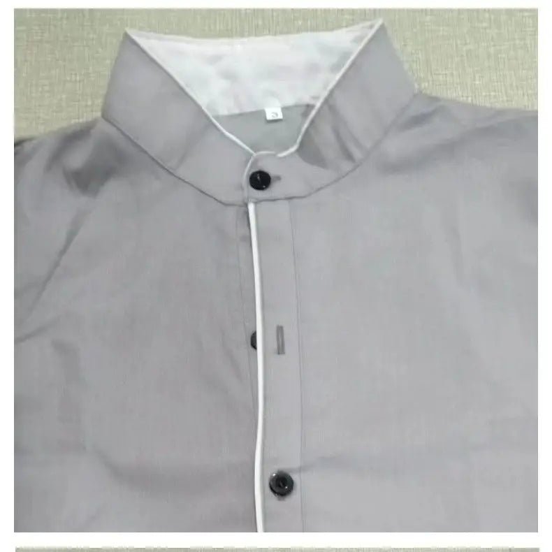 Men's Spring New Solid Color Simple Casual Korean Version Slim Fit Long Sleeve Shirt - Chrissy's Eye
