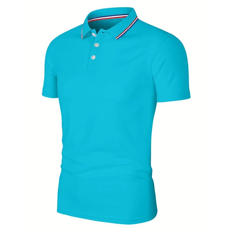 Men's Summer Casual Breathable Comfortable Polo Shirt Men's Solid Color High Quality Short Sleeve T-Shirt - Chrissy's Eye