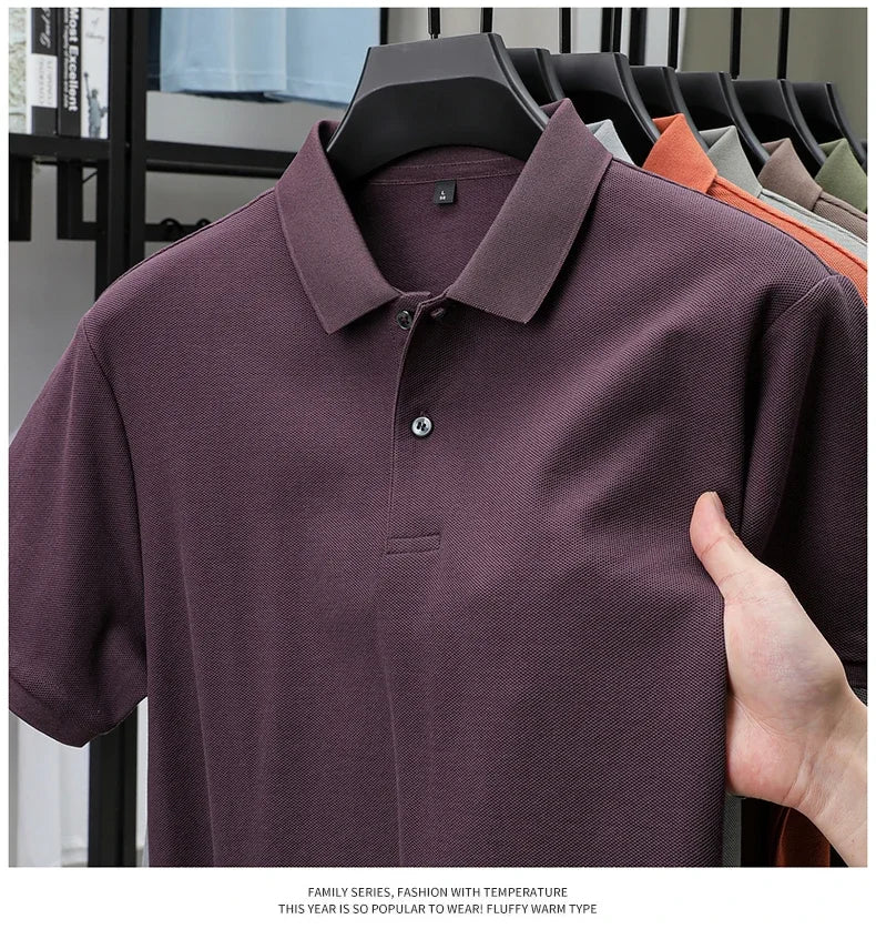 Men's 100% Cotton Polo Shirt -Breathable, 19 Colors, Silk-Like Finish - Chrissy's Eye