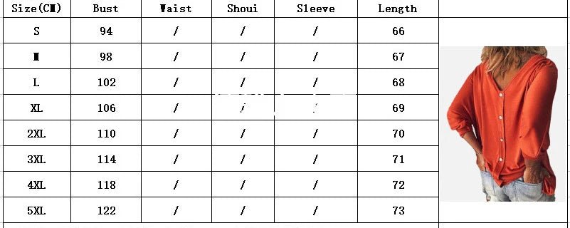Plus Size Loose Women's Shirt V-Neck Overhead Three-Quarter Sleeve Casual Female Top Button Decoration Padded Shoulder - Chrissy's Eye