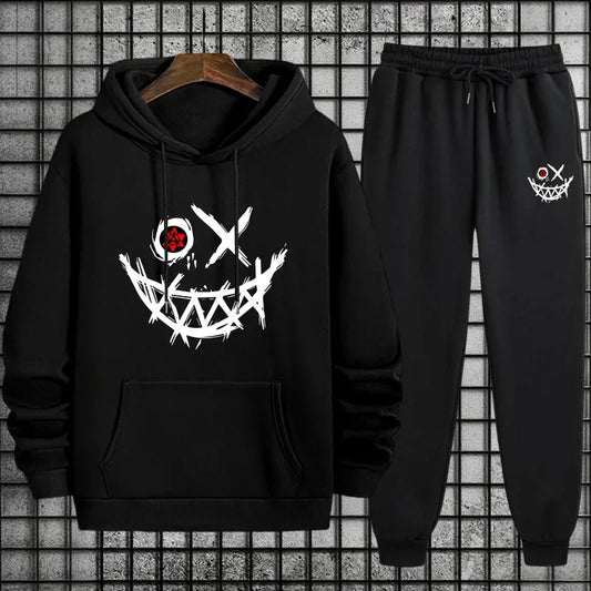 2025 Fashion Men's Tracksuit Set Hoodie and Joggers Urban Streetwear Style Autumn Winter Home Outdoor Comfort Warm Casual Outfit - Chrissy's Eye