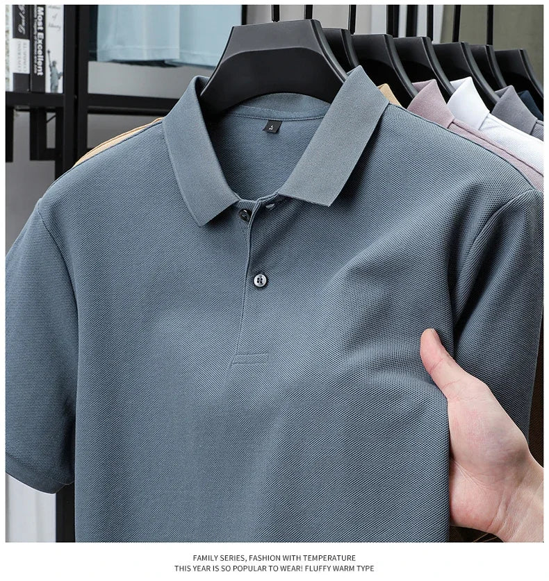 Men's 100% Cotton Polo Shirt -Breathable, 19 Colors, Silk-Like Finish - Chrissy's Eye
