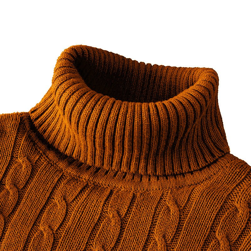 Men's Midweight Knit Turtleneck Sweater - Chrissy's Eye
