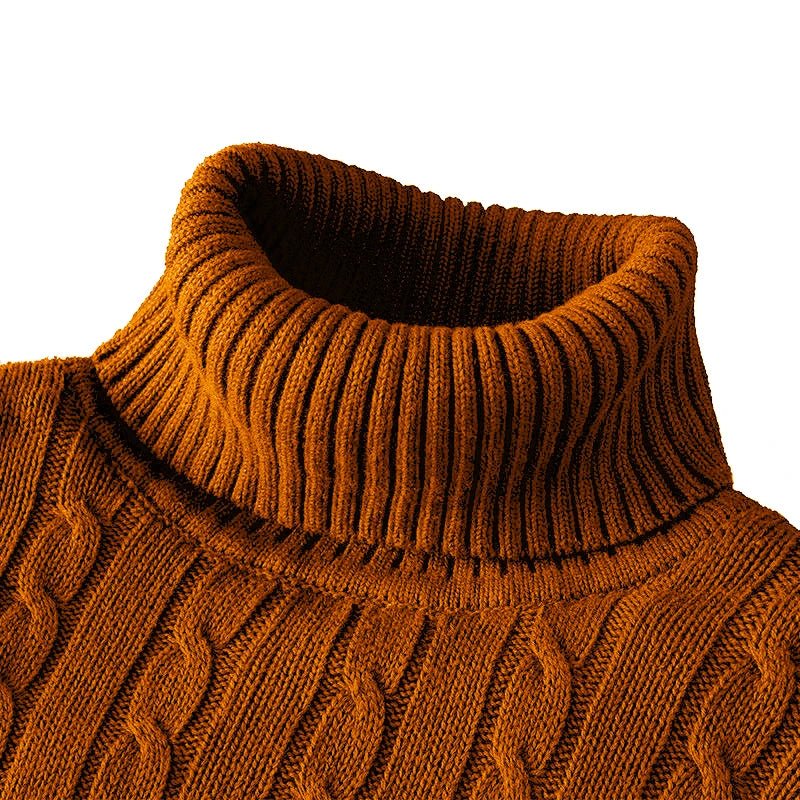 Men's Midweight Knit Turtleneck Sweater - Chrissy's Eye