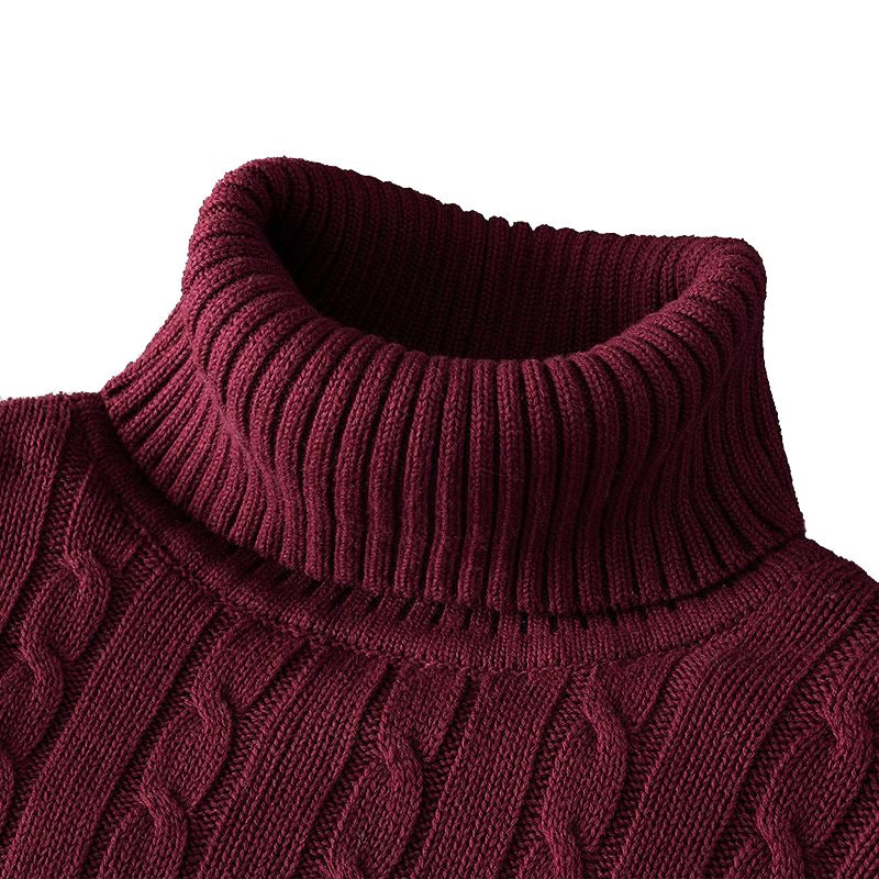 Men's Midweight Knit Turtleneck Sweater - Chrissy's Eye