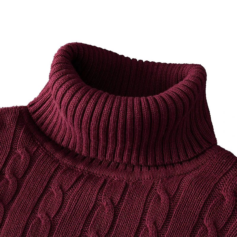 Men's Midweight Knit Turtleneck Sweater - Chrissy's Eye