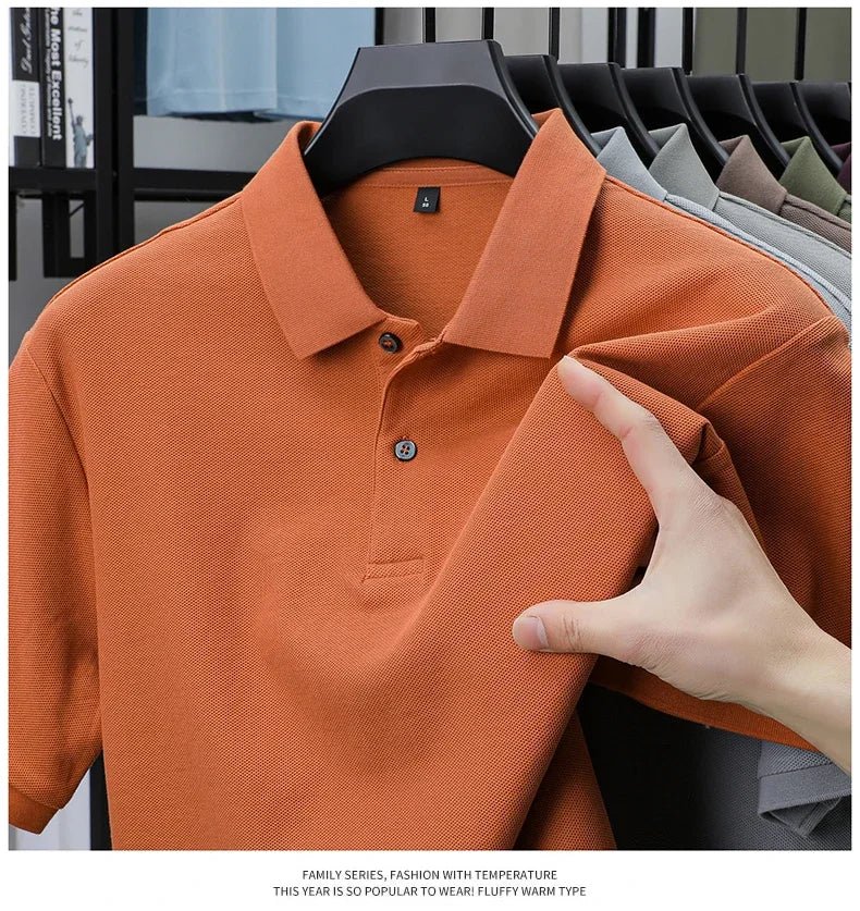 Men's 100% Cotton Polo Shirt -Breathable, 19 Colors, Silk-Like Finish - Chrissy's Eye