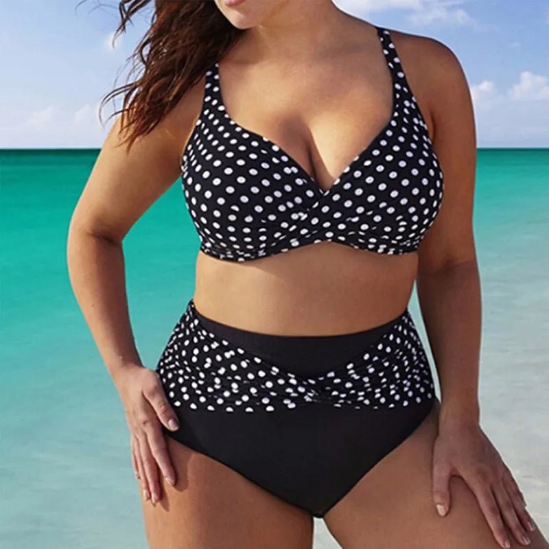 Plus Size Swimsuit Women's Tethered Sports Bag Bikini Swimsuit Set Big Breast Bathing Swimming Suit Bathers Beachwear 2025 - Chrissy's Eye
