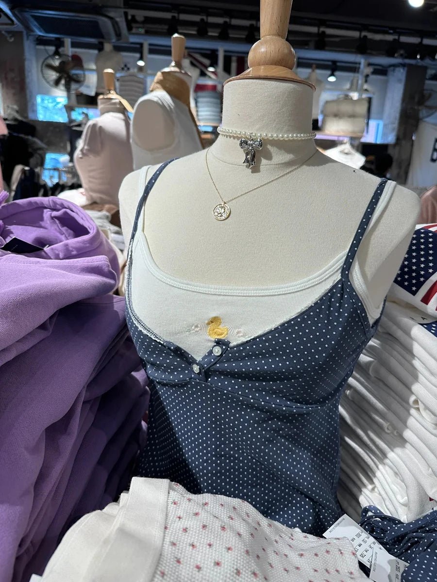 Woman Lace Trim Two Buttons Cotton Cropped Top - Chrissy's Eye