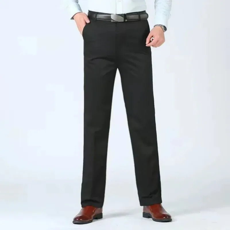 Men's 100% Cotton dress Pants Straight Loose-fit Solid - Chrissy's Eye