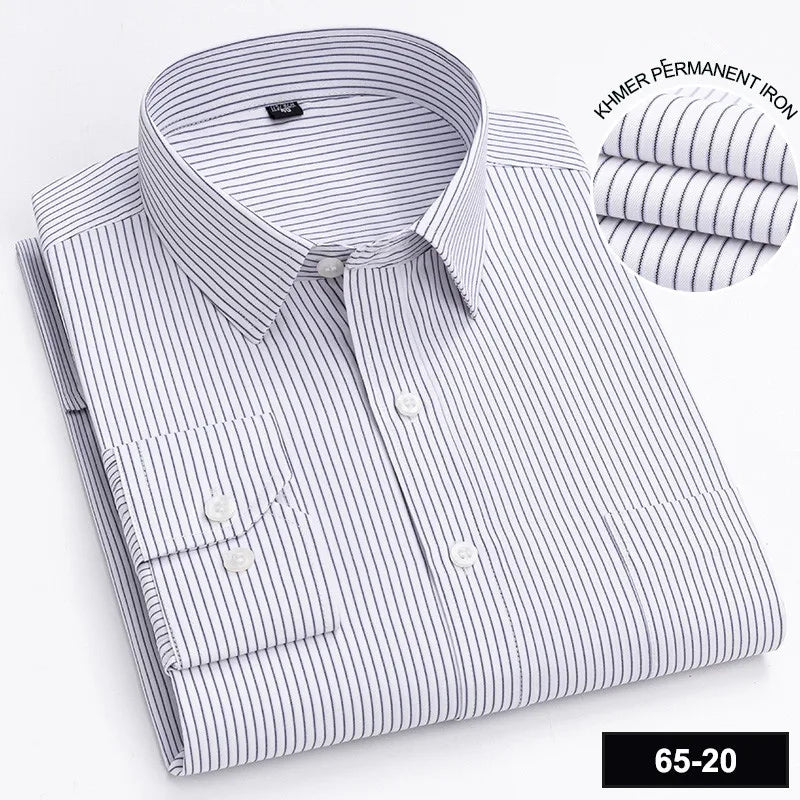 Men's Long Sleeve Shirt High-quality Fashion Casual Print Plaid Stripe Single Pocket - Chrissy's Eye