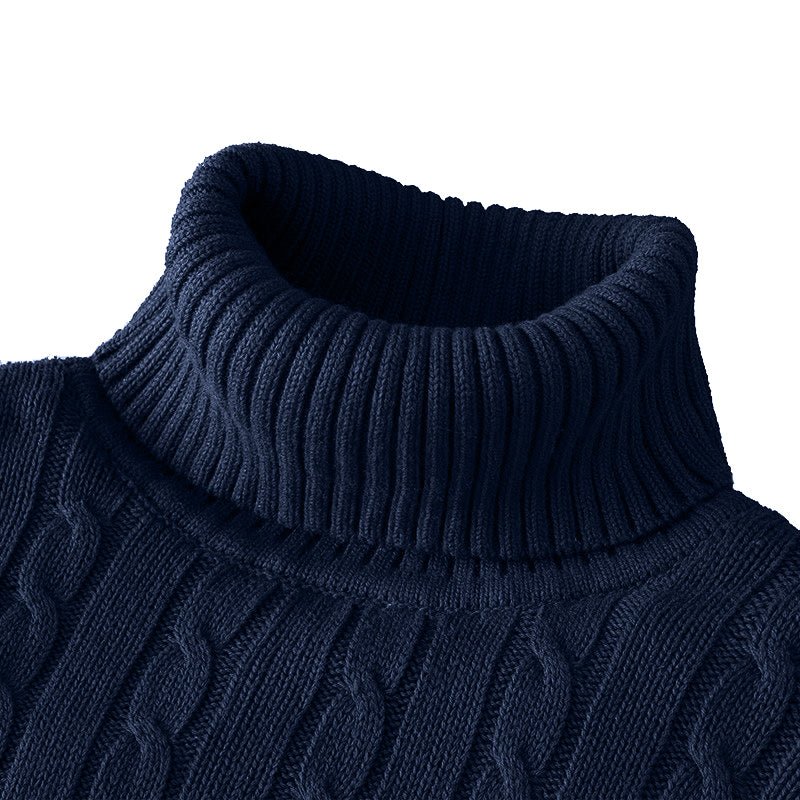 Men's Midweight Knit Turtleneck Sweater - Chrissy's Eye