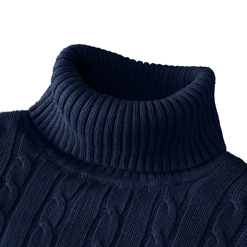 Men's Midweight Knit Turtleneck Sweater - Chrissy's Eye