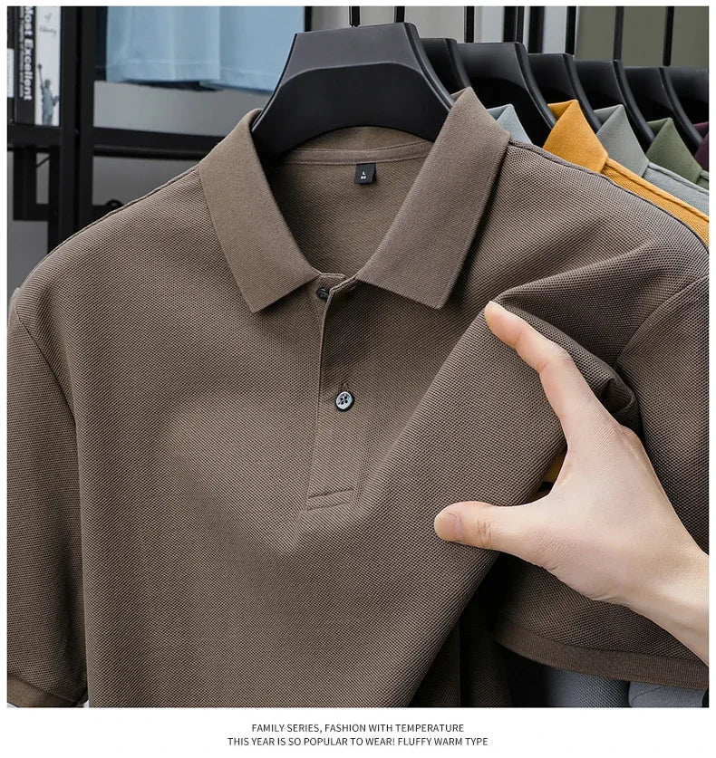 Men's 100% Cotton Polo Shirt -Breathable, 19 Colors, Silk-Like Finish - Chrissy's Eye