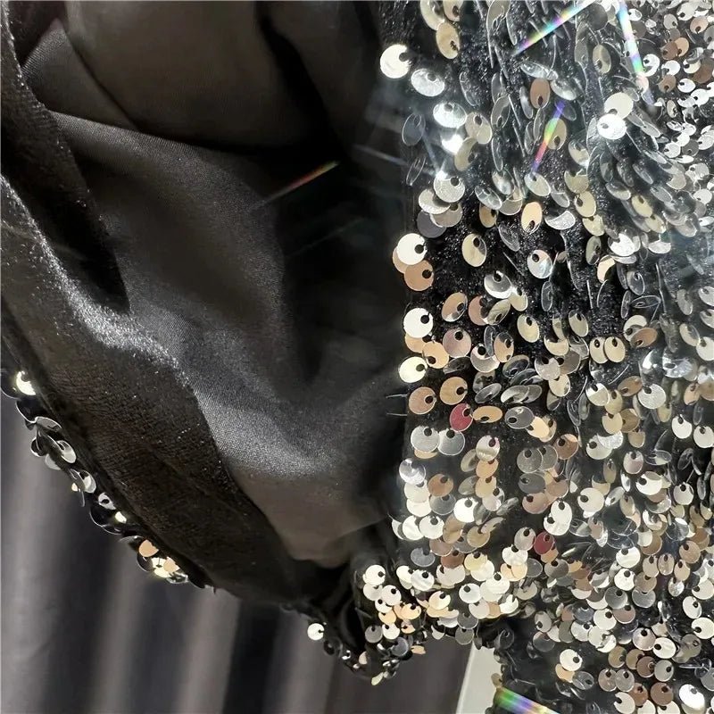 New Autumn Black Velvet Shorts Women Sequined Shiny Versatile Short Pants Clubwear Shorts Hot Pants High Street - Chrissy's Eye