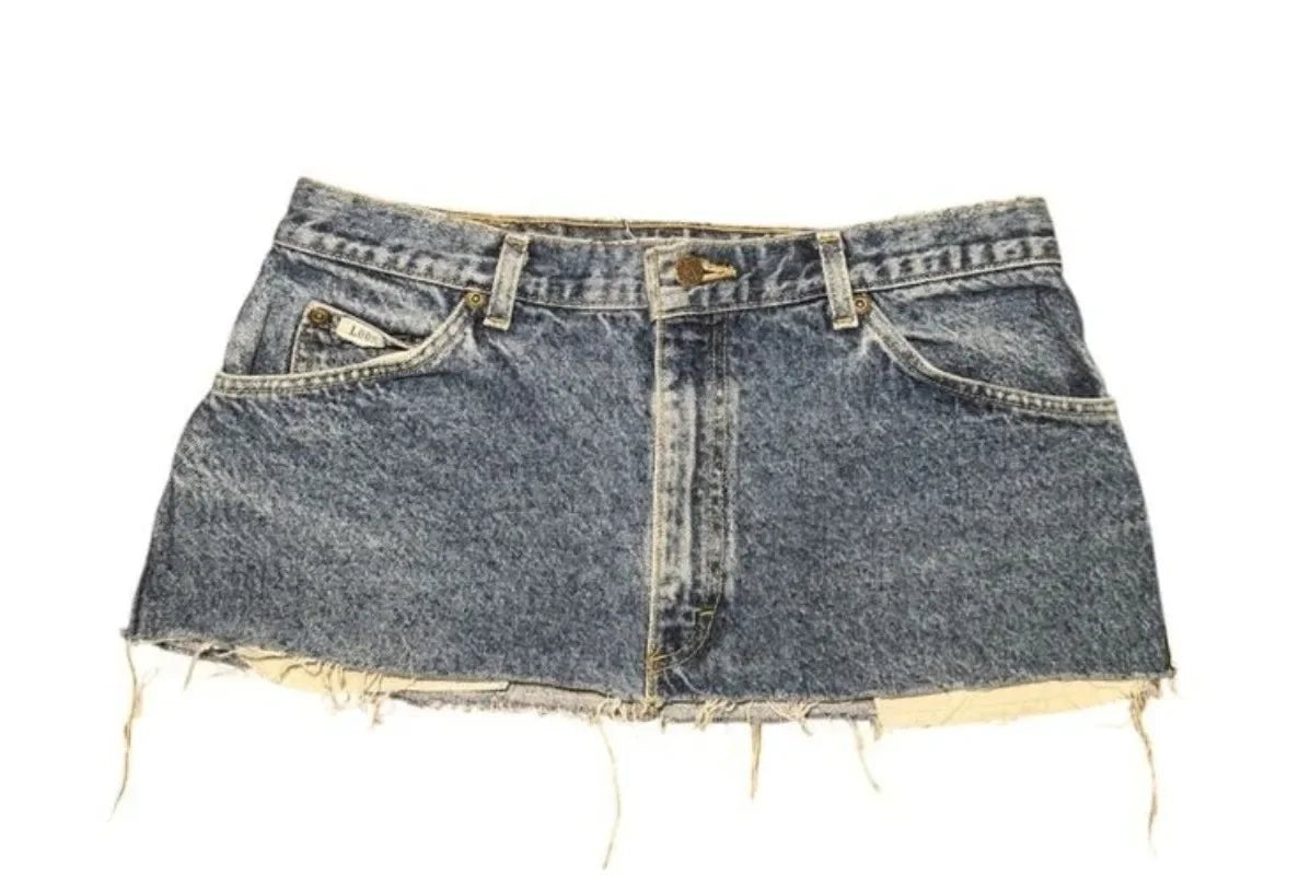 Women's Unique skirt applique print denim - Chrissy's Eye