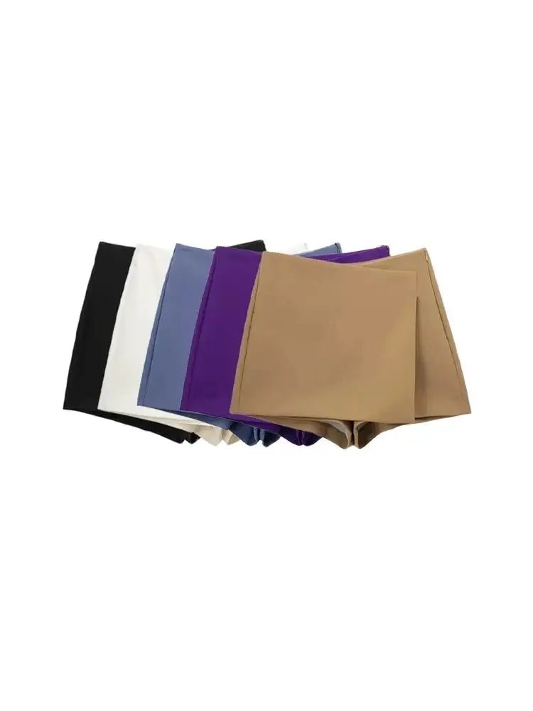 Women's Fashion Shorts, Skirts, High Waist Side Zipper Female - Chrissy's Eye
