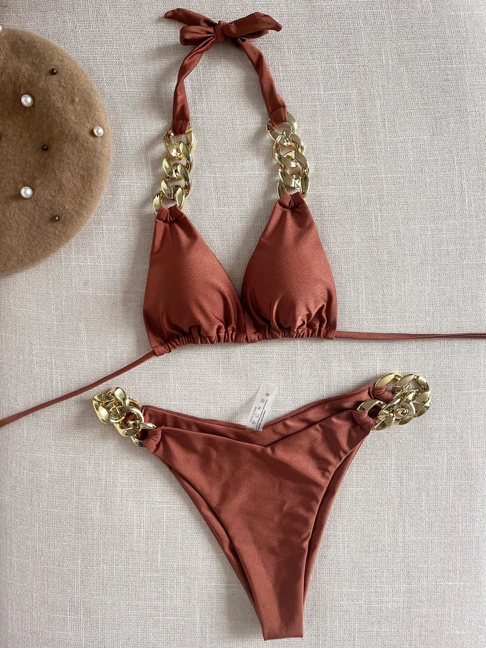 RUOTONGSEPT New Sexy Bikini 2023 Triangle Bathing Suit for Women Brazilian Bikini Set 2-piece Halter Swimwear Push Up Swimsuit - Chrissy's Eye