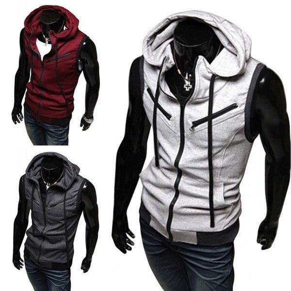 Spring Sweater Vest Men's No Sleeve Retro Casual Knitted Pullover Men Wild Slim Knitting Sweaters Mens Clothes - Chrissy's Eye