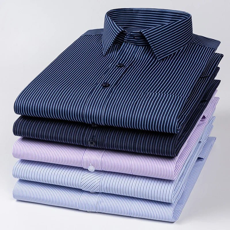 Men's Long Sleeve Shirt High-quality Fashion Casual Print Plaid Stripe Single Pocket - Chrissy's Eye