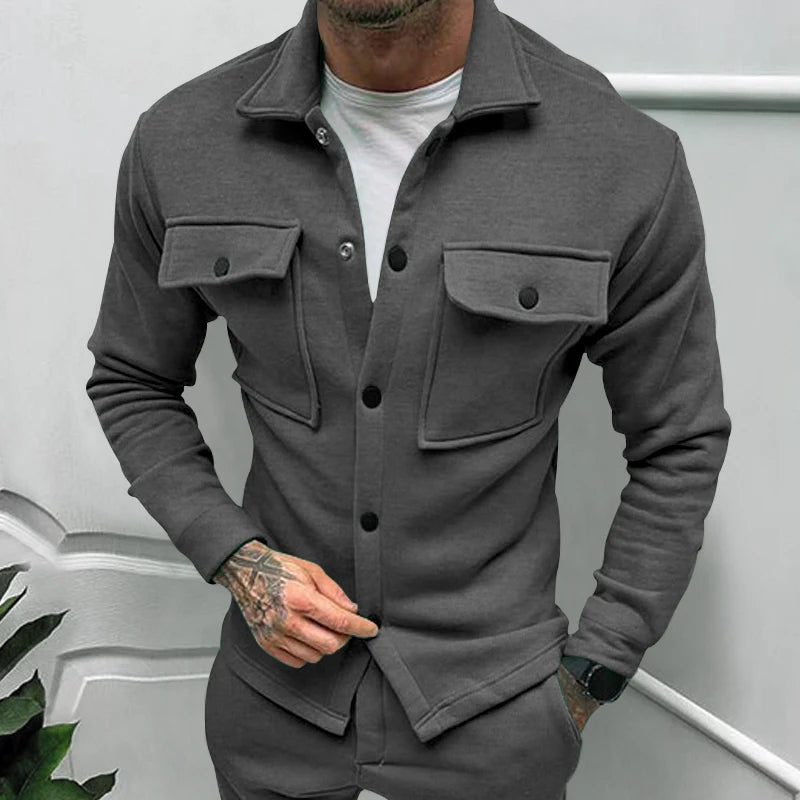 2024 Cross Border Winter New Men's Fleece Jacket Fashion Casual Jacket - Chrissy's Eye