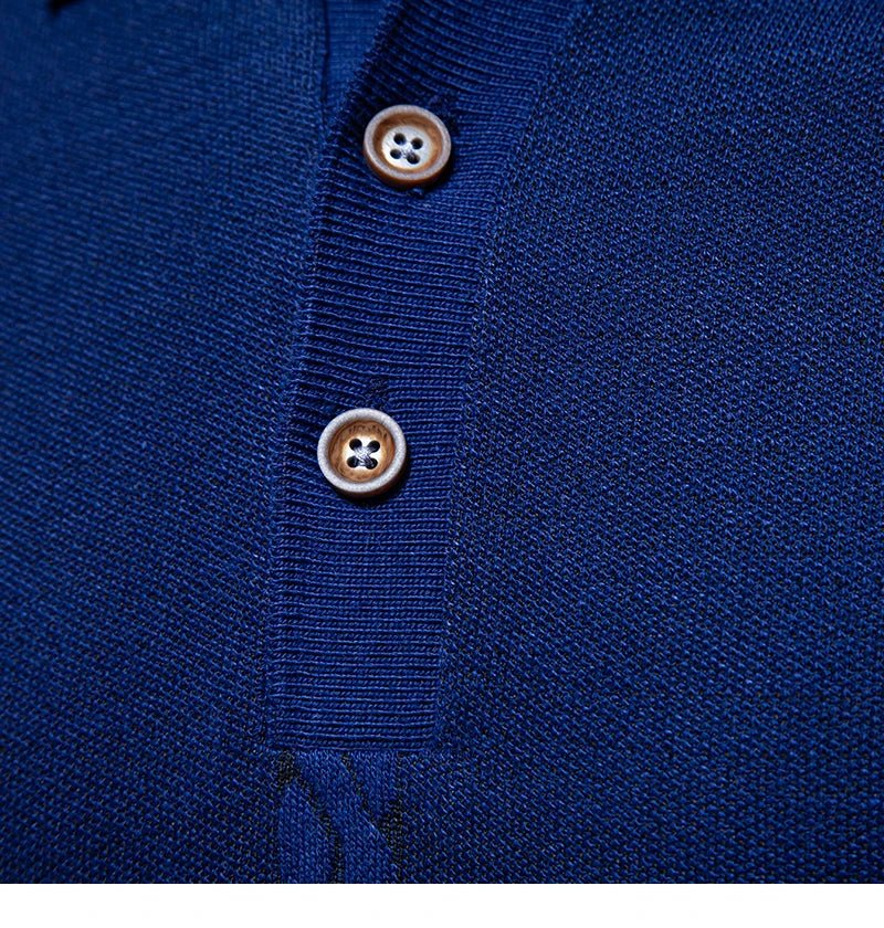 Mens Knit Polo Shirts Short Sleeve Textured Polo Shirt Casual Business Collared Button Shirts - Chrissy's Eye