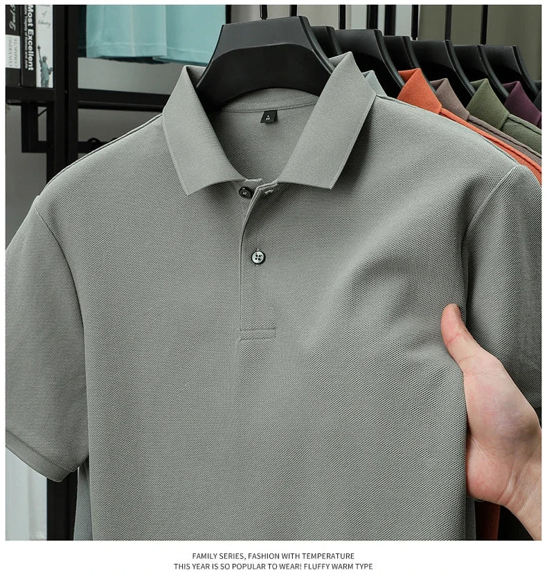 Men's 100% Cotton Polo Shirt -Breathable, 19 Colors, Silk-Like Finish - Chrissy's Eye