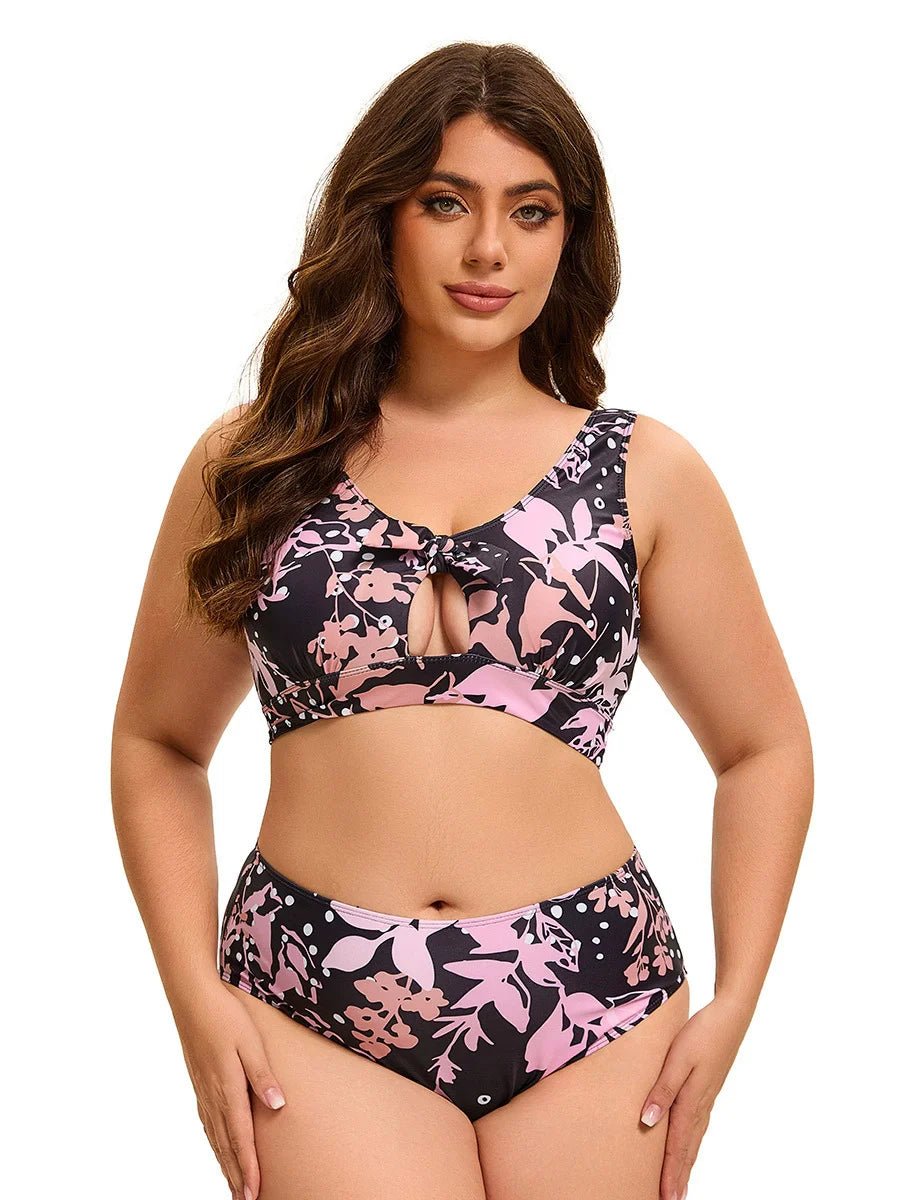 Plus Size 3 Piece Swimsuits For Women Printed Bikini Sets Swimwear Swim Skirt Beach Bathing Suit - Chrissy's Eye